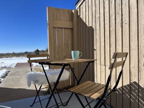Enjoy coffee and the morning sun on our private patio