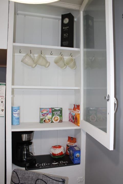 Fully stocked coffee bar