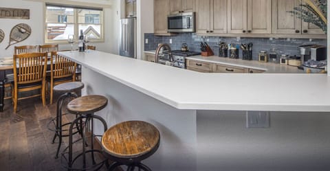 Kitchen and dining space with plenty of seating for up to 11 people