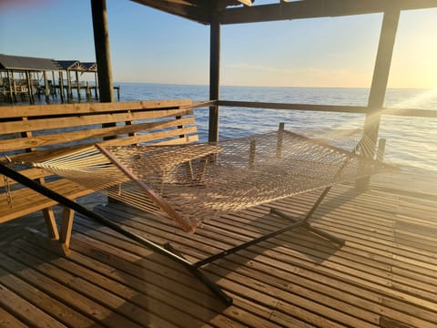 The hammock, with sunset approaching.