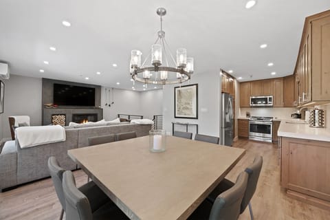 Dning table and kitchen