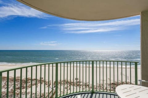 Perdido Towers 905 West Beach Music in Perdido Key - This end unit has a balcony facing the Gulf AND one facing Ono Island on Ole River and the Intracoastal Waterway. Do you prefer a sunrise or a sunset?