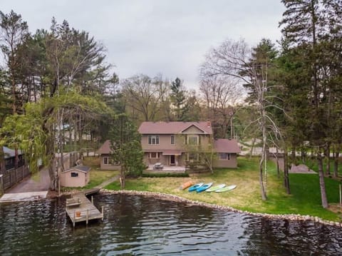 Beautiful 2 story 4 bedroom house RIGHT on the water.  Kayak's, paddle boards and lily pad included!