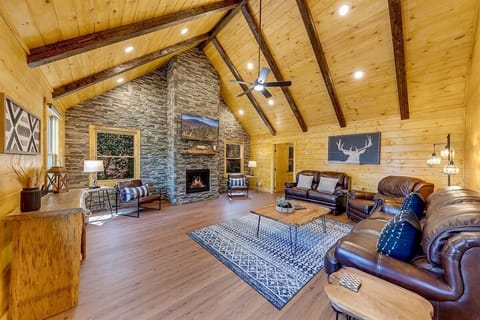Main Living Area with Smart 55 Inch TV