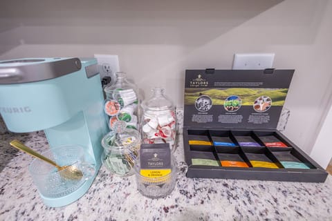 Our coffee & tea bar is designed for the perfect morning blend, complete with a selection of Taylor’s teas, catering to all your early beverage desires.
