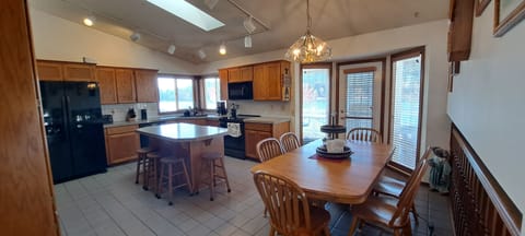 kitchen and dining area