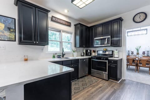 Spacious and open kitchen for all of the chefs in the family.