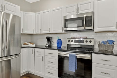 Kitchen is stocked with everything you need to make food and drinks