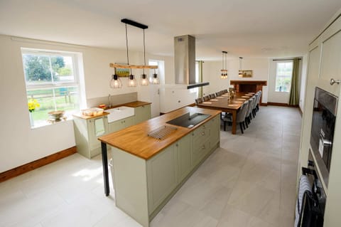 Open plan kitchen and dining space