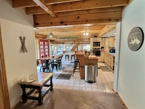 Dining Table Seats 6 in the Picture Window Overlooking the Deck