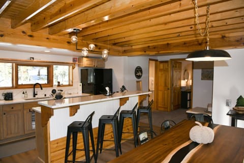 Kitchen and Dining Area and Bar Counter