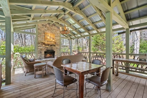 Covered Porch with Wood Burning Fireplace, Main Level