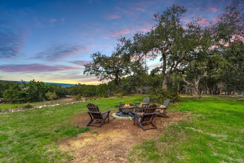 Share smores and laughs with company around the firepit