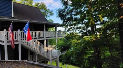 Two levels of  porches with over  500 s.f. covered, both with fantastic views.