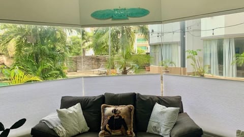 Panoramic Windows with Pool View