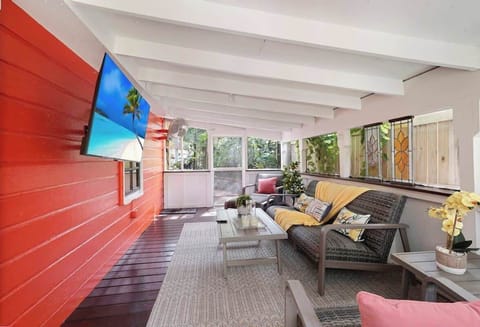 Watch your favorite TV shows and still enjoy Florida weather in the screened patio.