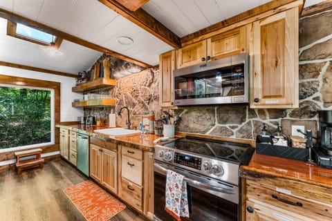 Rock Wall Kitchen w/ Large Window