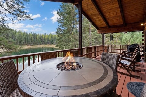 The large covered porch off the main level.