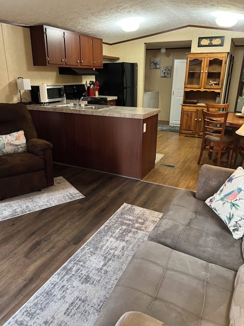 Kitchen and living area