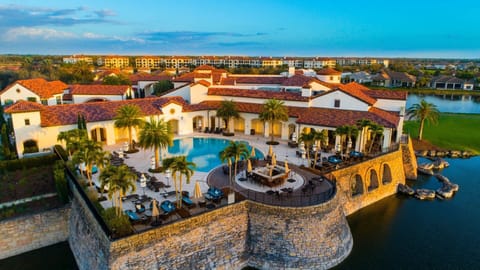 Clubhouse featuring resort style pool, 3 restaurants, bars