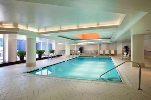 Unwind in the serene indoor pool after city adventures.