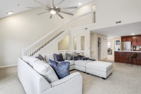 Living Room with vaulted ceiling