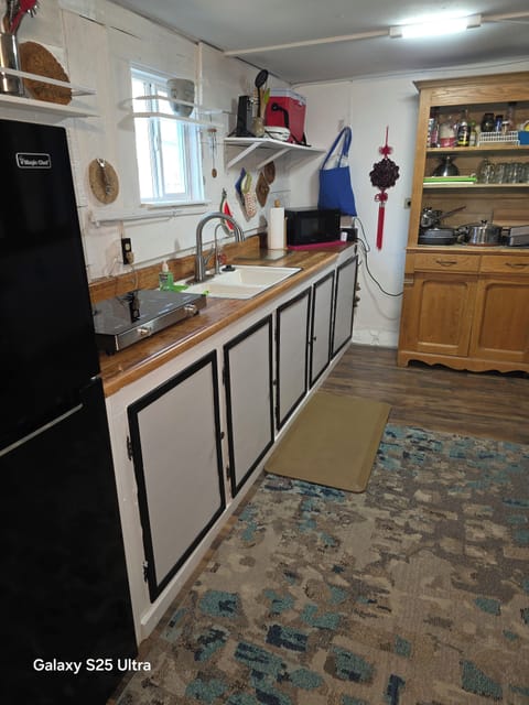 kitchen refrig -freezer basic spices and oil induction cooktop, microwave