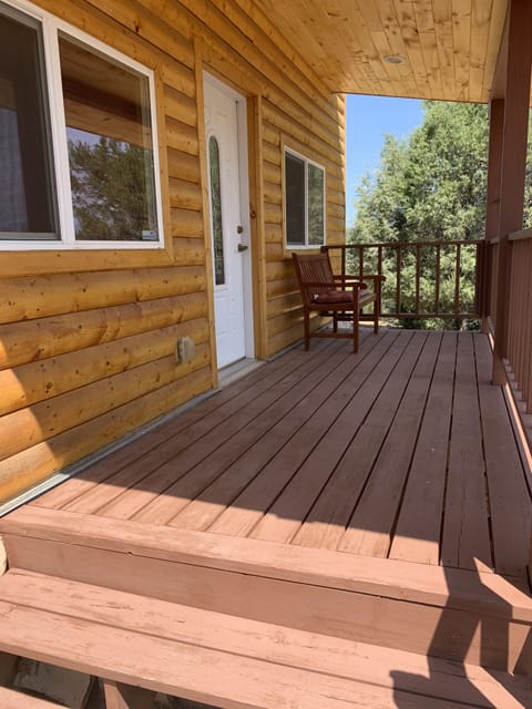 Hilltop porch great for viewing wildlife and the Brazos cliffs
