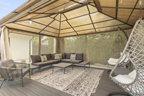 Sit back and relax in the shaded cabana