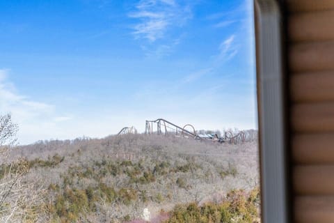 Silver Dollar City is so close you can see the roller coasters!