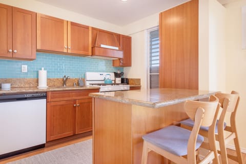 Meal prepping is a cinch in our clean, updated kitchen