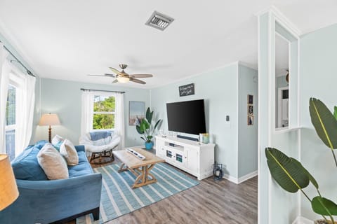 You walk into the home via the dining room into the spacious living area with an open concept.