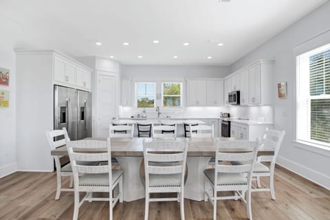 Summertime Blues II- -Dining table and island seating for 12