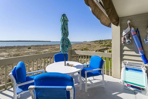 New Condo! - 1316 Pelican - open deck with umbrella and awning