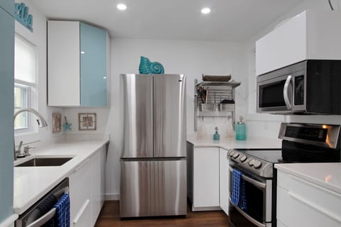 Modern kitchen appliances.