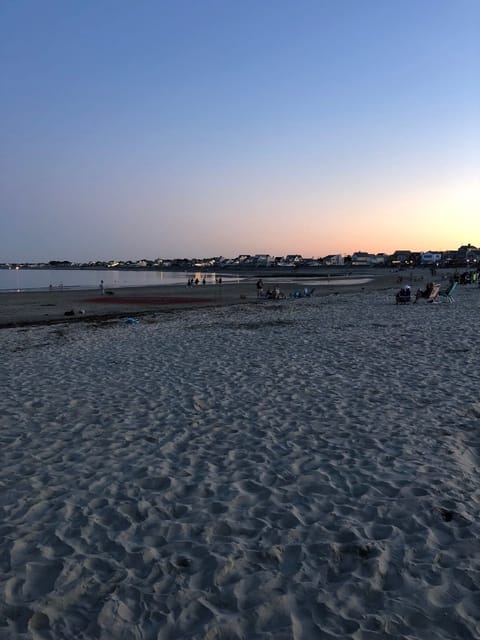 Burke's Beach, a 5 minute walk away, at dusk