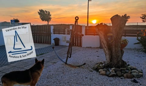 Jardim da propriedade, em frente ao mar da Aguda.