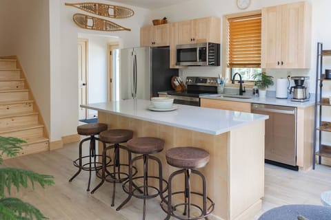 Boreal Basecamp offers a fully stocked kitchen.