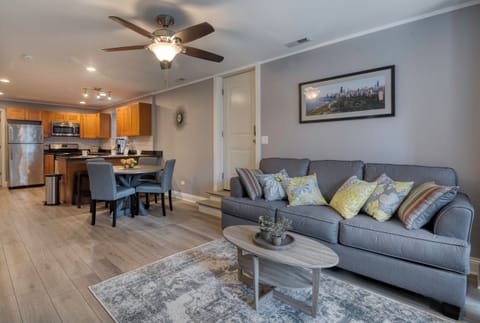 Open concept of living and kitchen