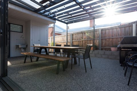 Step out onto the patio