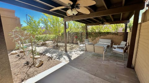Back patio with outdoor lounge