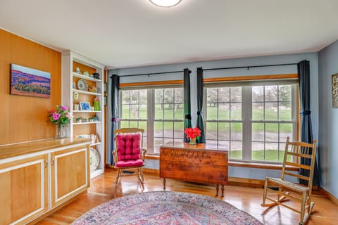 Seating Area | Laptop-Friendly Workspace | Single-Story Home