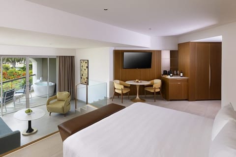 Drift into deep sleep on a plush king with crisp linens.
