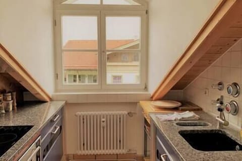 Voll ausgestattete Küche inkl. Herd/Ofen, Spülmaschine, Kühl-/Gefrierschrank