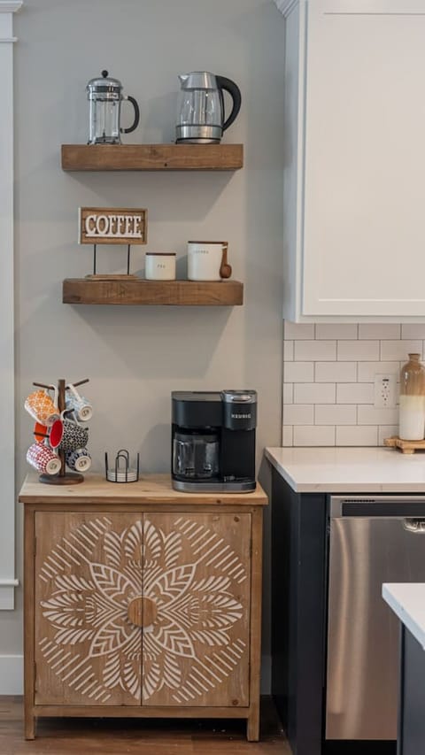 Coffee Bar Anyone?  Drip Coffee, K-Cups, Assorted Tea, Hot Chocolate, Sweeteners, & Cream available for each reservation!