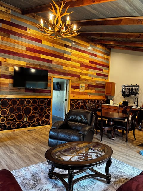 Open concept living room and kitchen.