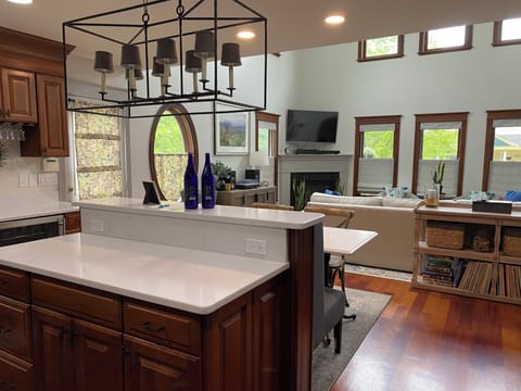 Looking from kitchen to living area