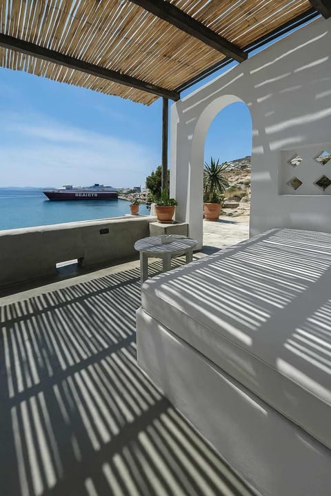 Private patio with stunning sea view

