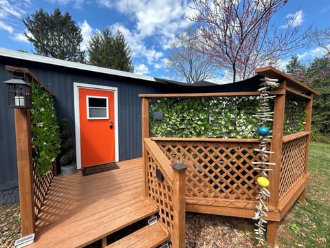 Deck access with easy entry to the home