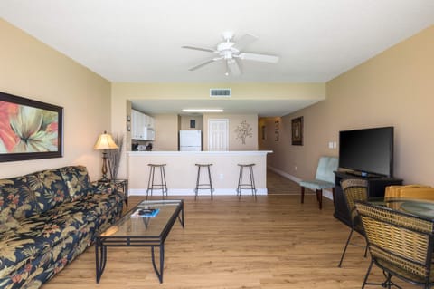 The Expansive Living Room Offers Space to Spread Out